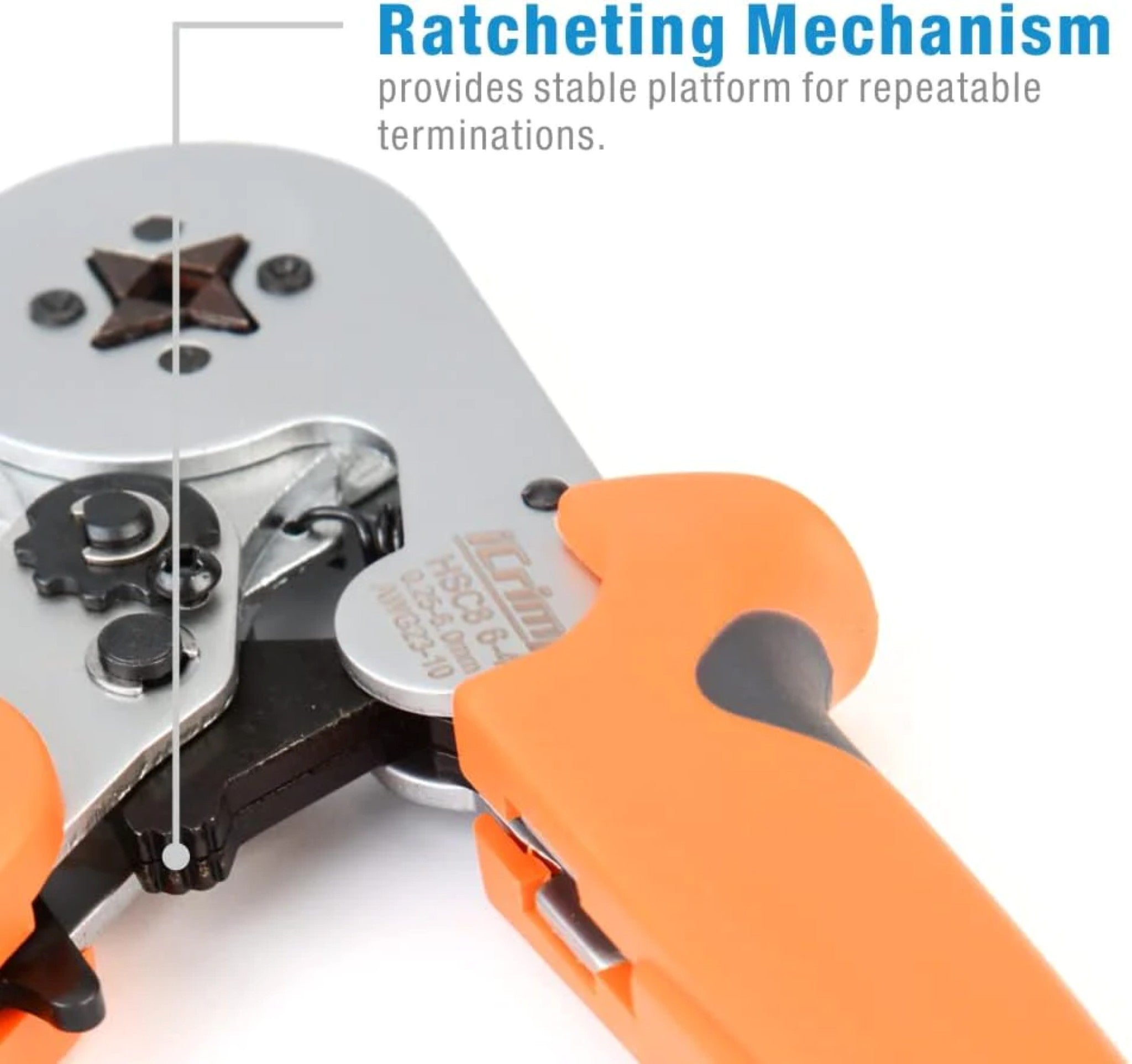 Iwiss HSC8 16-4 / 6-4 Square Type Ratchet Crimping Tool