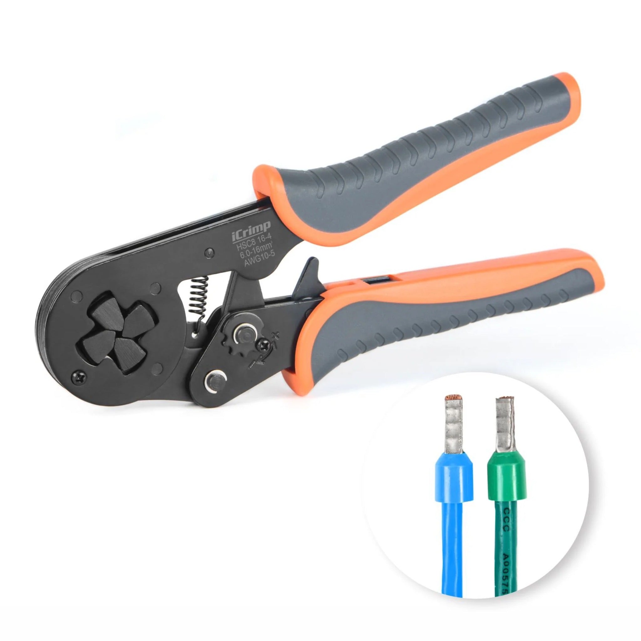 Iwiss HSC8 16 - 4 / 6 - 4 Square Type Ratchet Crimping Tool - OzFDM