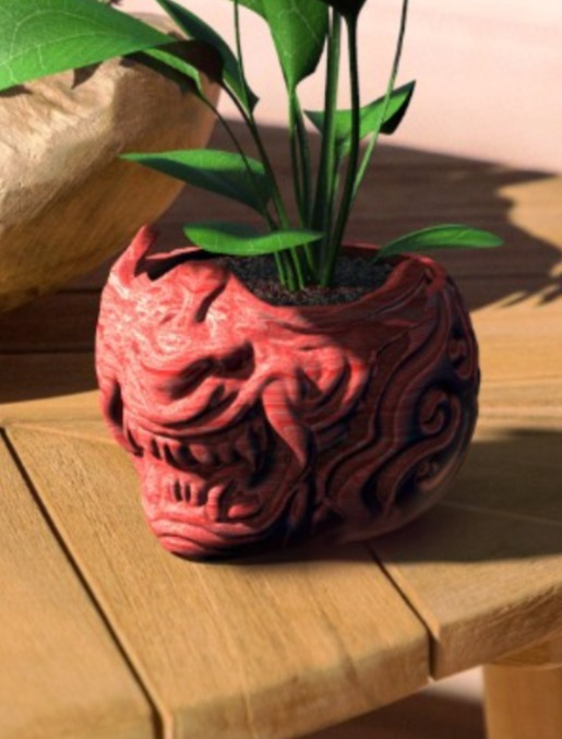 Samurai Mask Planterpot