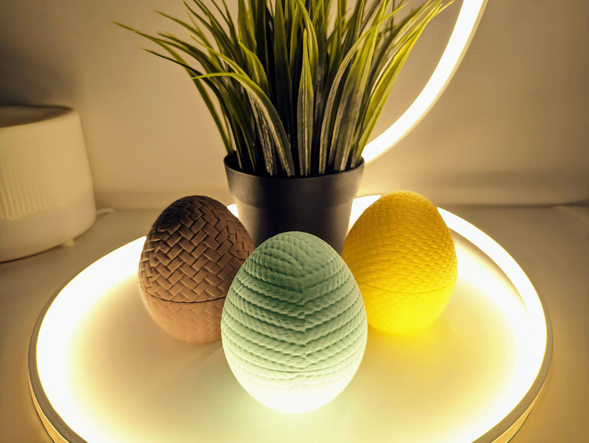 Knitted Easter Egg Boxes - OzFDM
