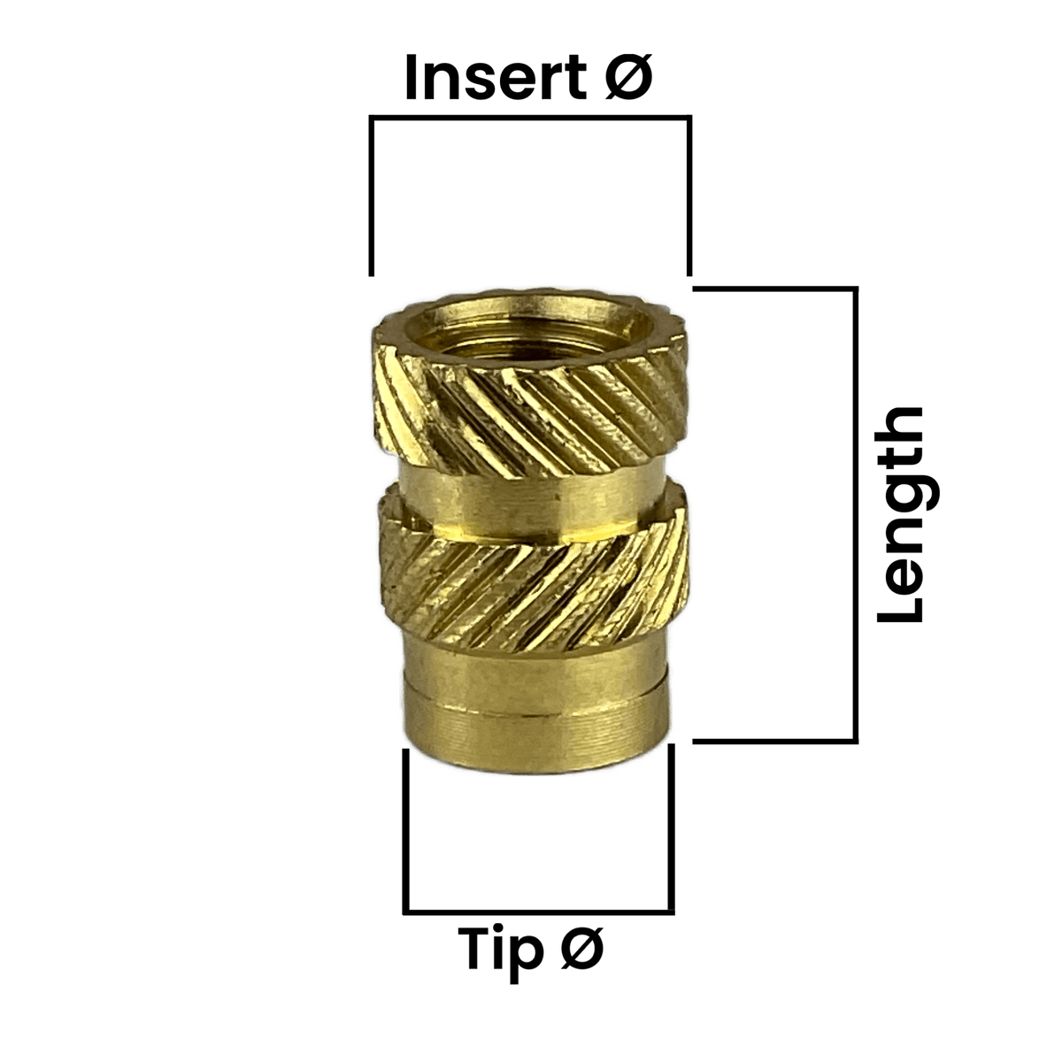 Threaded Inserts (Knurled Brass Threaded Heat Insert) - OzFDM