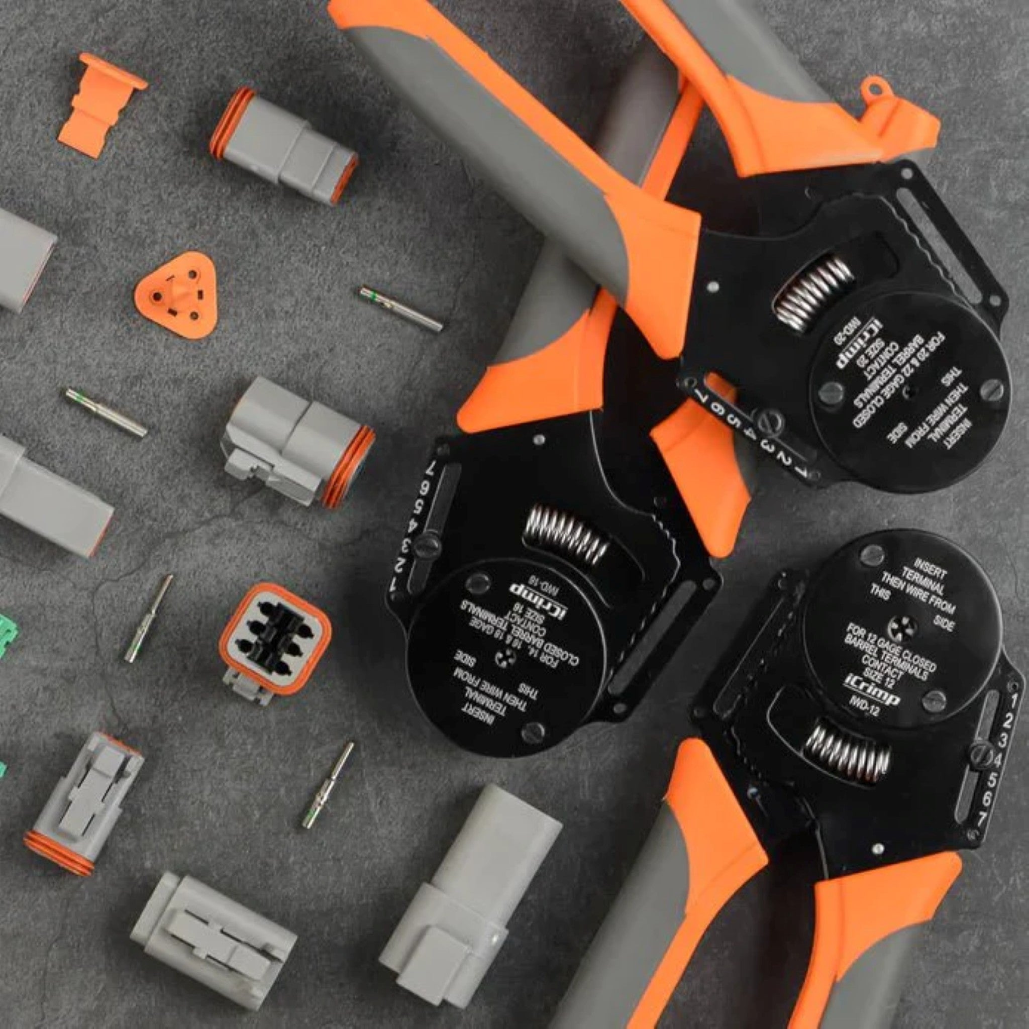 Iwiss IWD 12/16/20 Closed Barrel Crimper for Deutsch Solid Contacts Gauge 12 - 22 - OzFDM