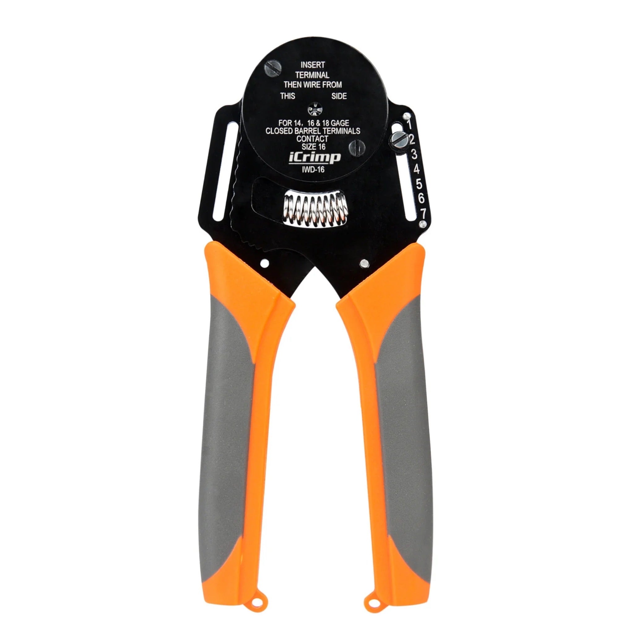 Iwiss IWD 12/16/20 Closed Barrel Crimper for Deutsch Solid Contacts Gauge 12 - 22 - OzFDM