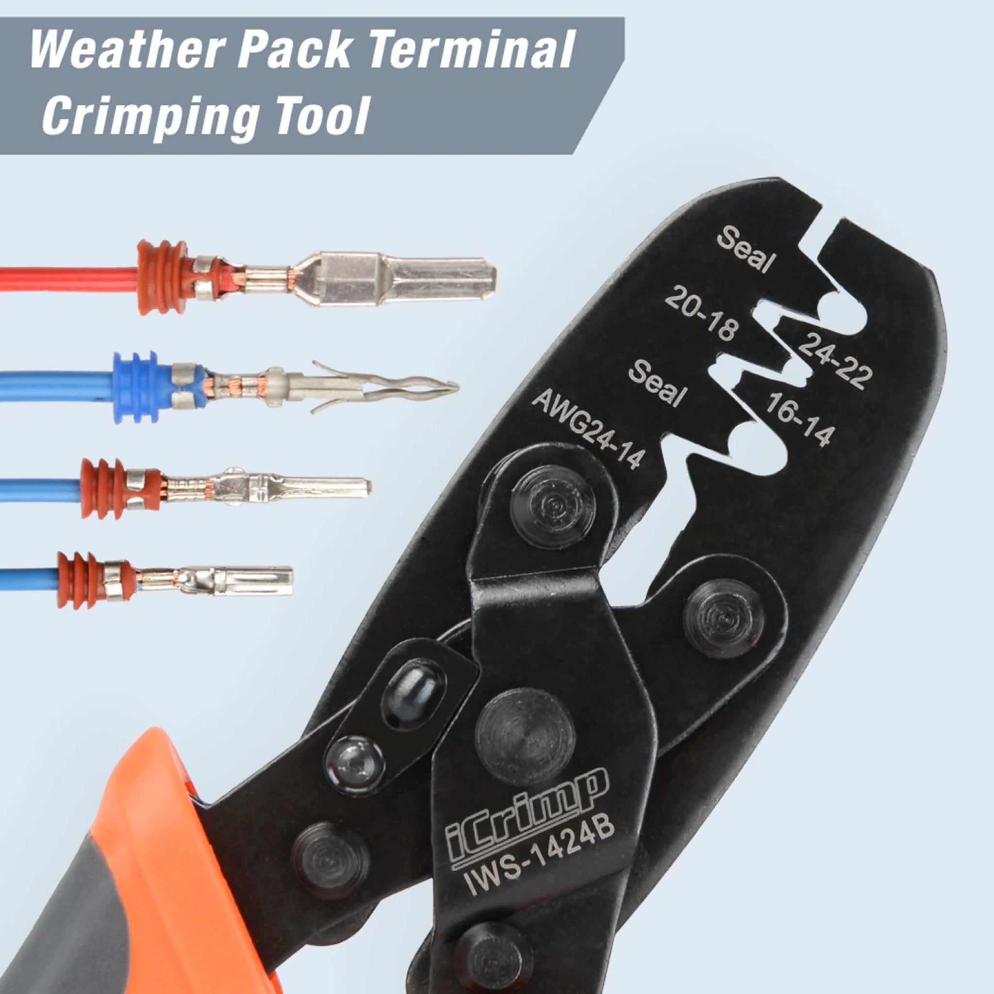 Iwiss IWS-1424B Weather Pack Terminal Crimping Tool