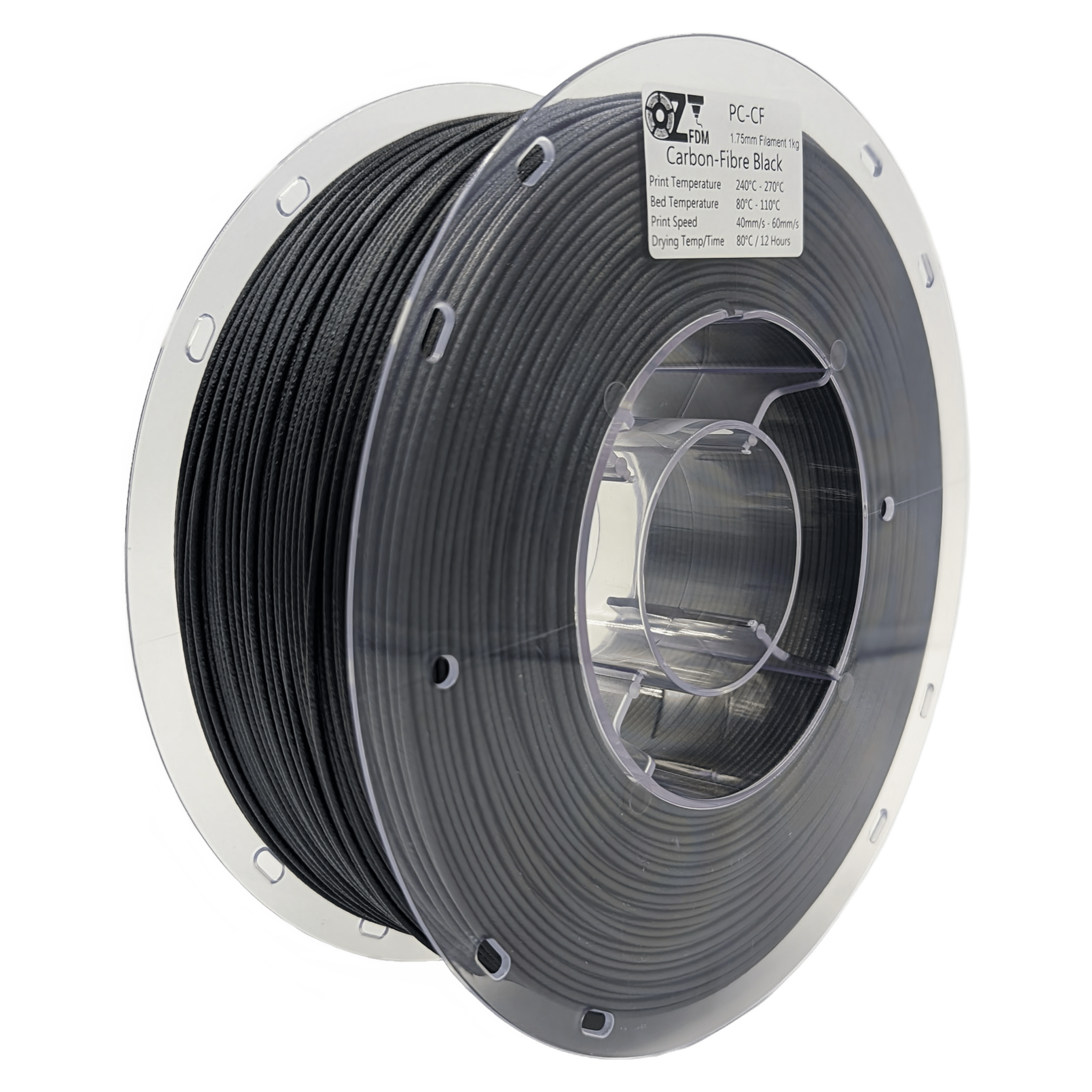 OzFDM PC - CF (PolyCarbonate + Carbon Fibre) 3D Printing Filament 1.75mm 1KG - OzFDM