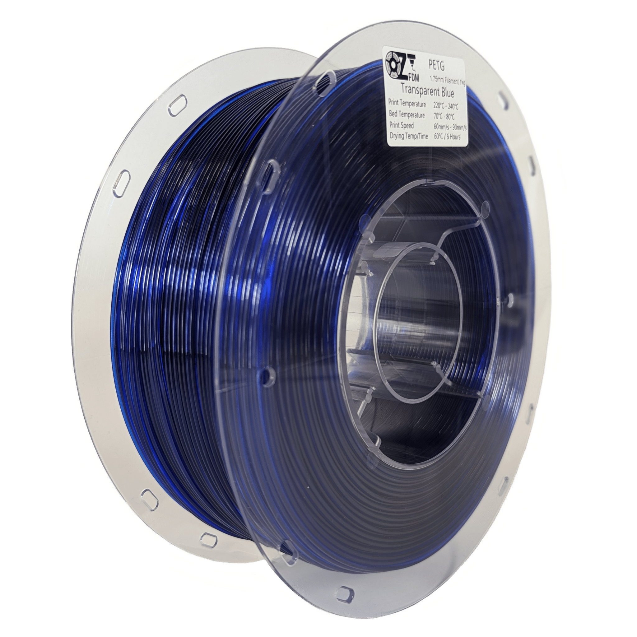 OzFDM PETG+ Translucent Colours 3D Printing Filament 1.75mm 1KG - OzFDM