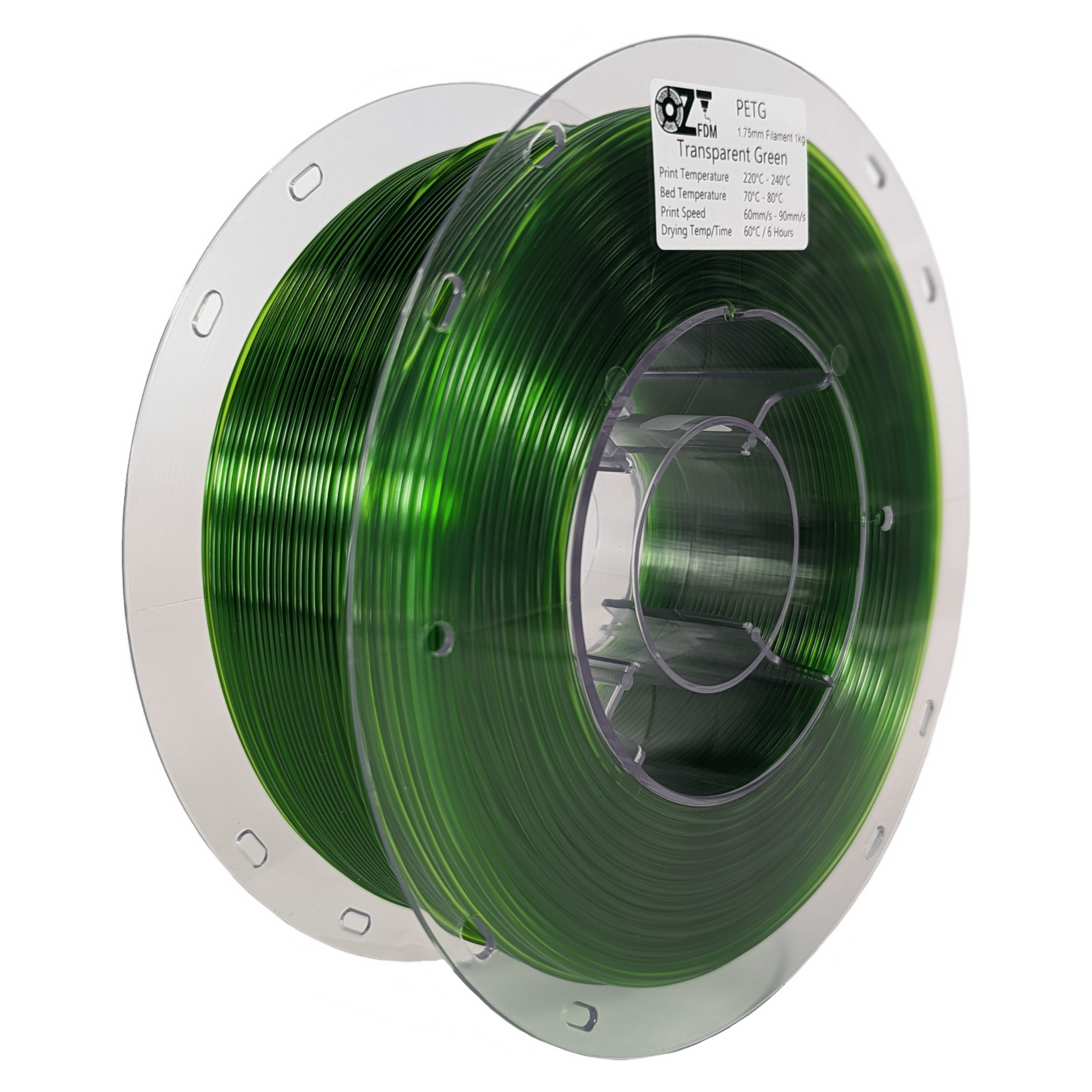 OzFDM PETG+ Translucent Colours 3D Printing Filament 1.75mm 1KG - OzFDM