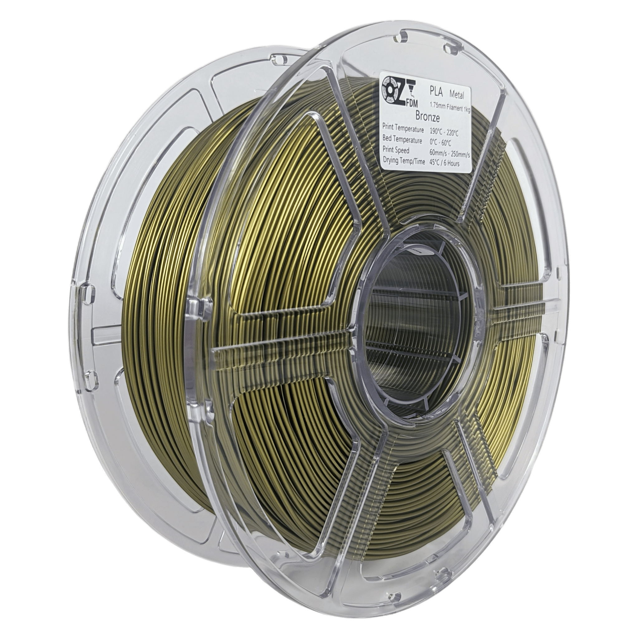OzFDM PLA Metal Fill 3D Printing Filament 1.75mm 1KG - OzFDM