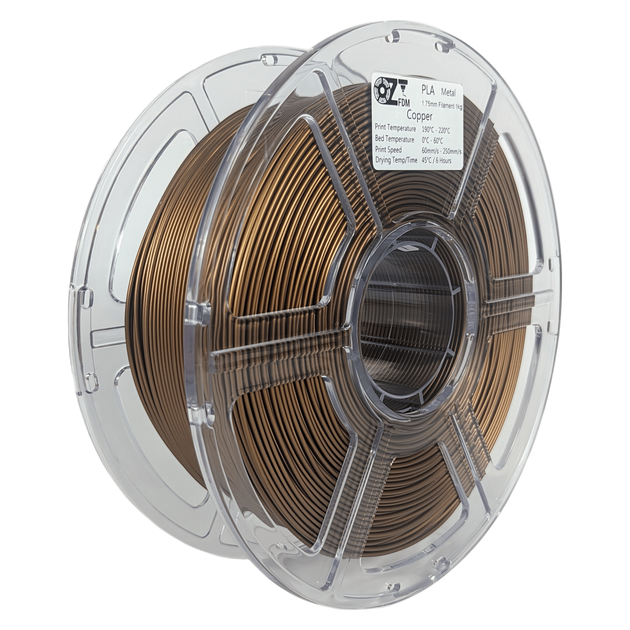 OzFDM PLA Metal Fill 3D Printing Filament 1.75mm 1KG - OzFDM