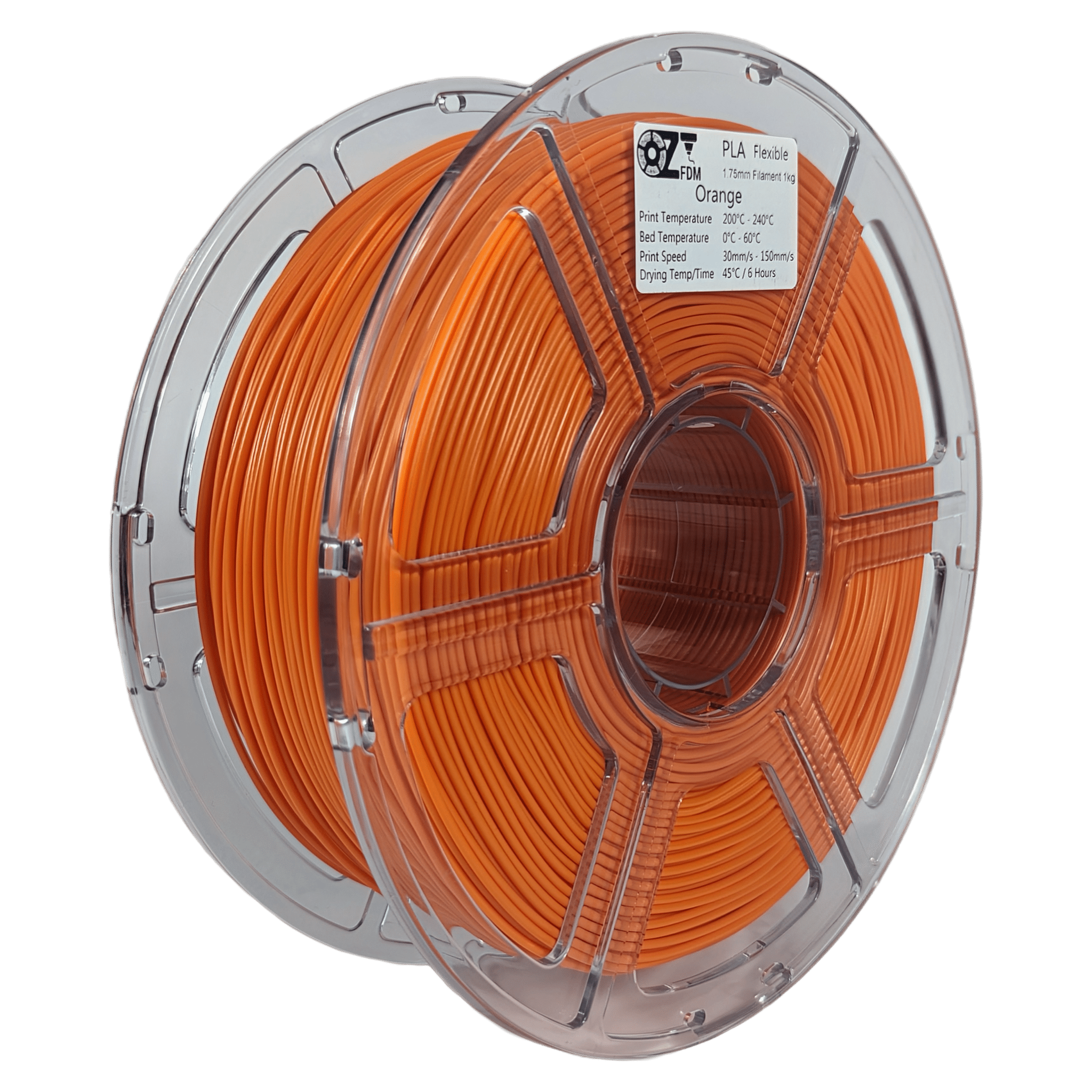 OzFDM Flexible PLA (PBAT) 3D Printing Filament 1.75mm 1KG - OzFDM