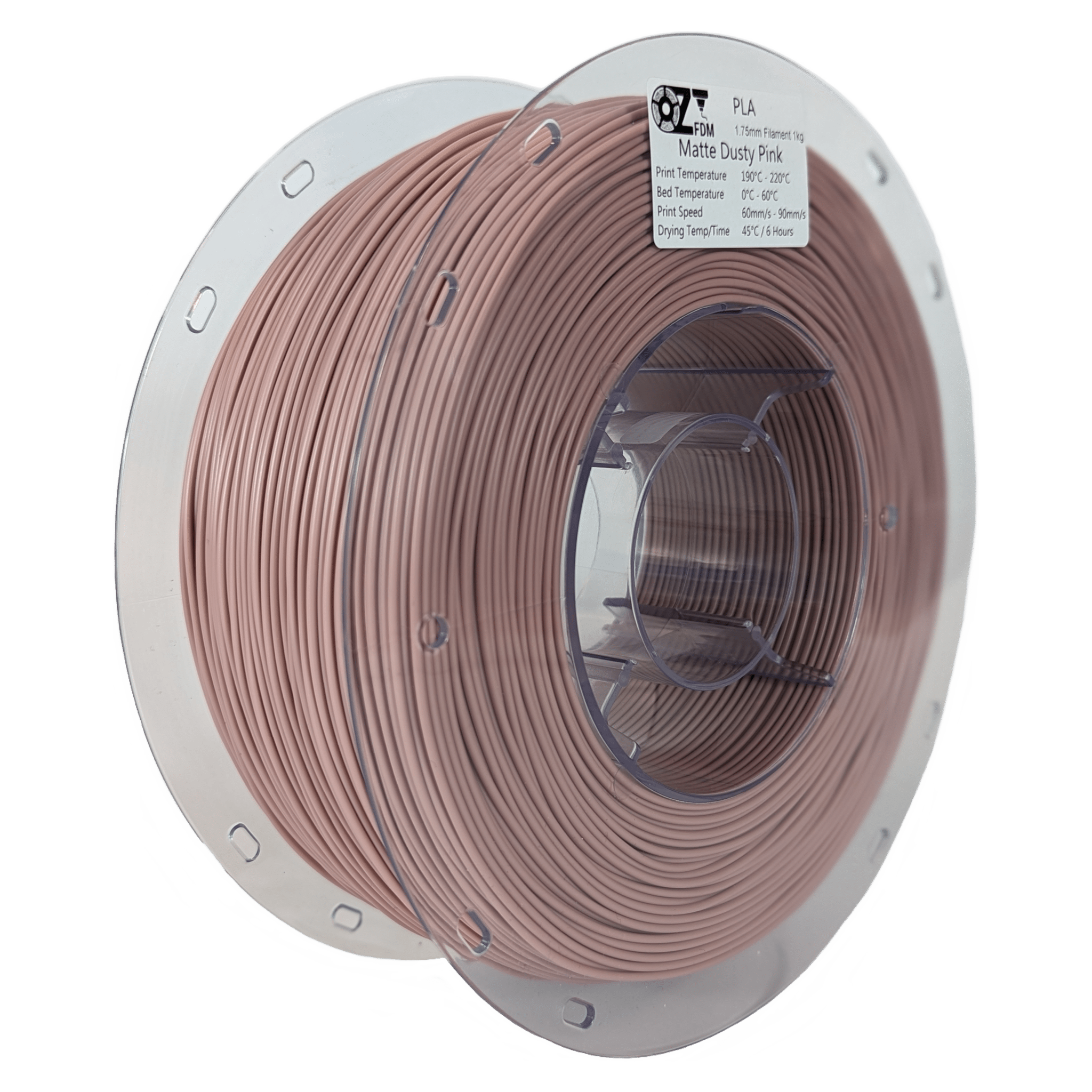 OzFDM PLA Matte Colours 3D Printing Filament 1.75mm 1KG - OzFDM