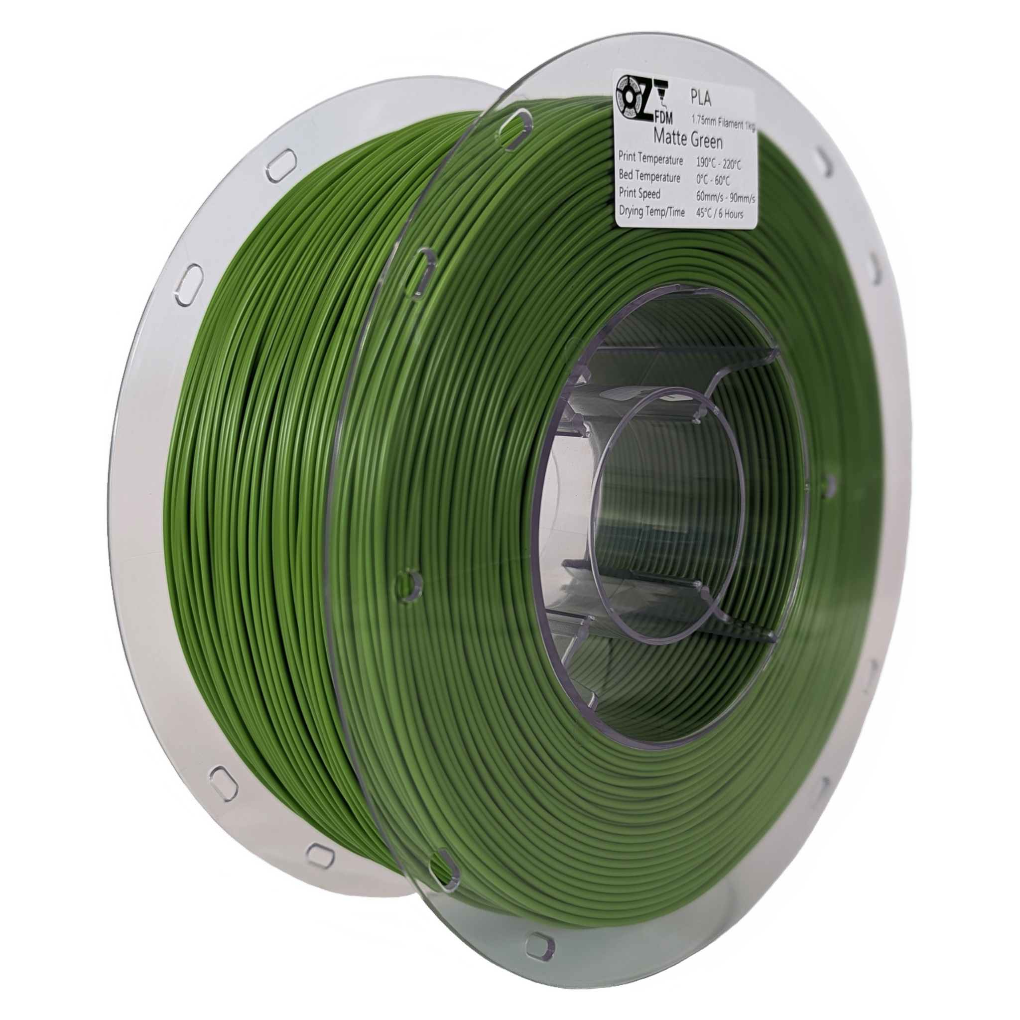 OzFDM PLA Matte Colours 3D Printing Filament 1.75mm 1KG - OzFDM