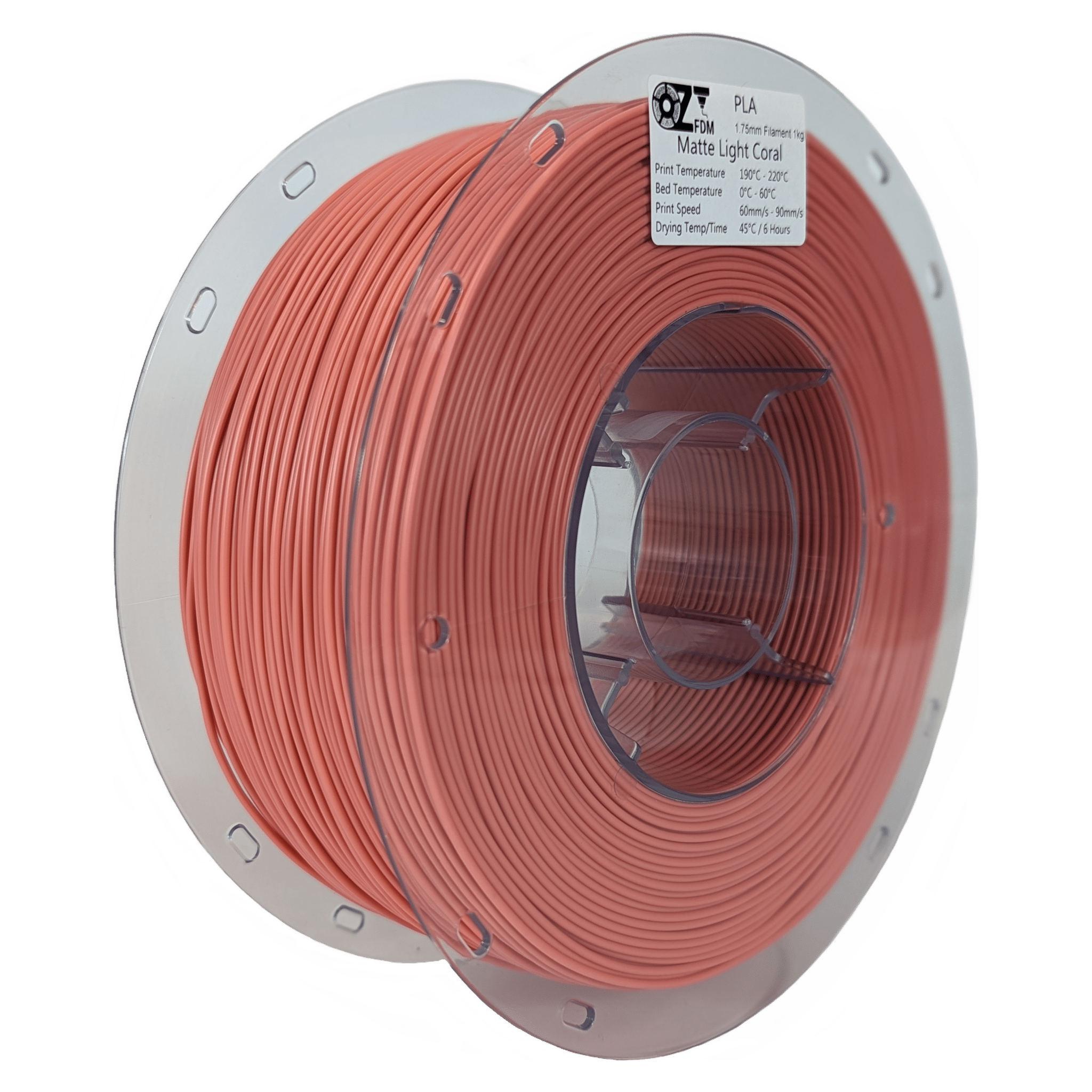 OzFDM PLA Matte Colours 3D Printing Filament 1.75mm 1KG - OzFDM