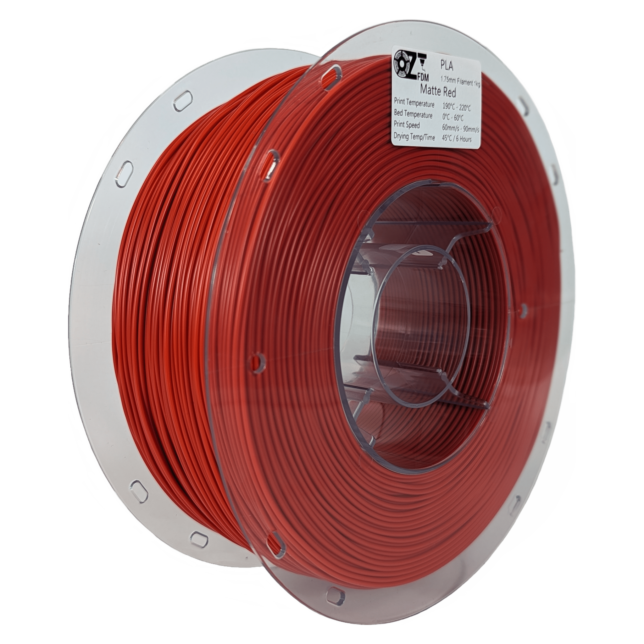 OzFDM PLA Matte Colours 3D Printing Filament 1.75mm 1KG - OzFDM