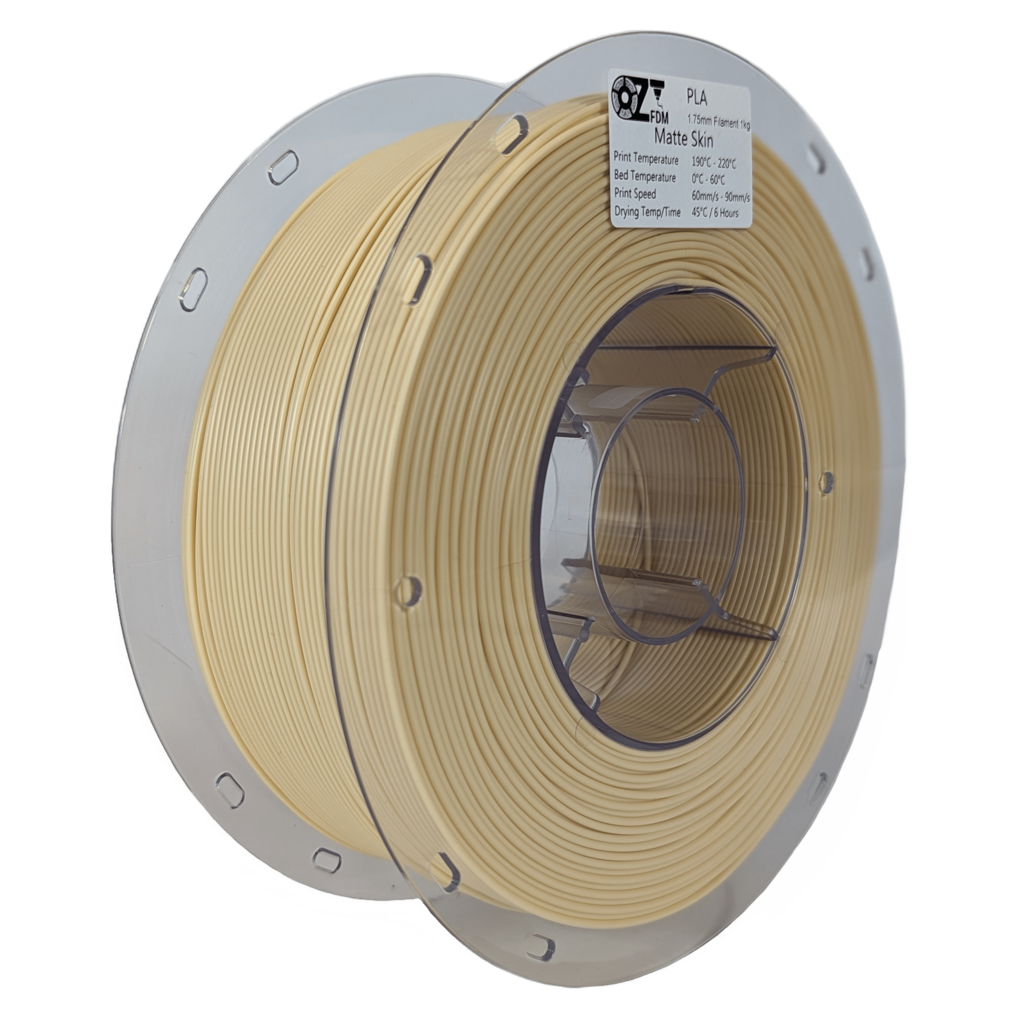 OzFDM PLA Matte Colours 3D Printing Filament 1.75mm 1KG - OzFDM