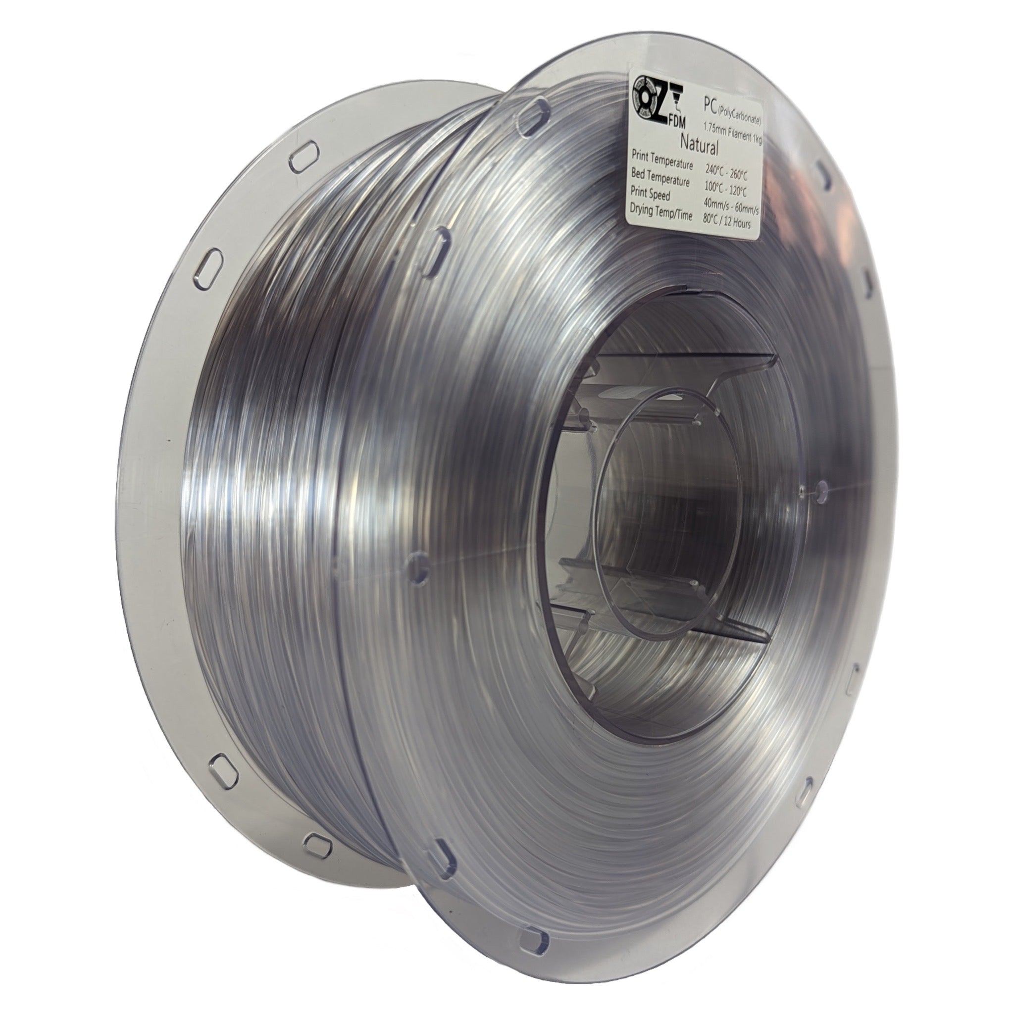 OzFDM PC (PolyCarbonate) 3D Printing Filament 1.75mm 1KG
