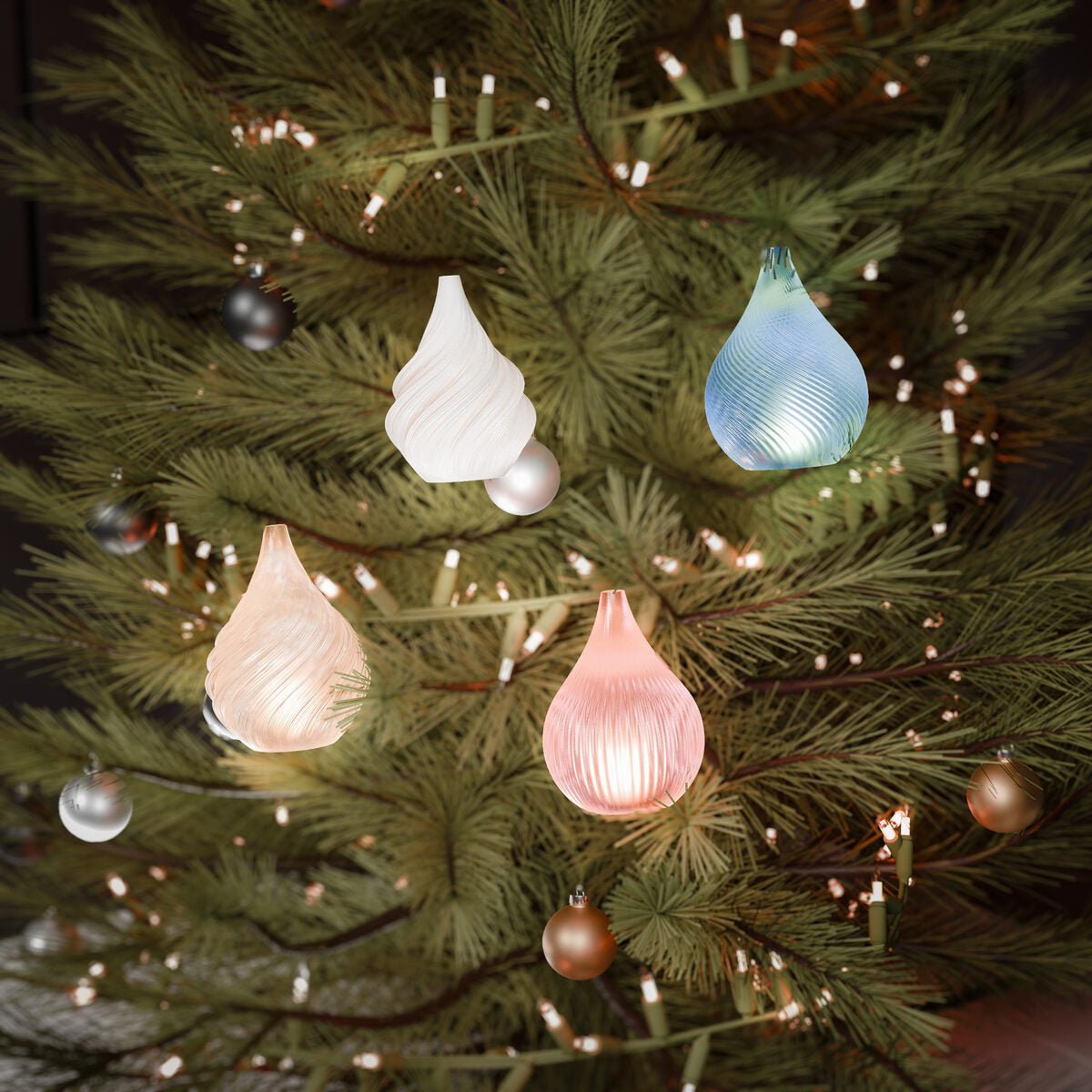 Swirl Drop Ornaments Set - OzFDM