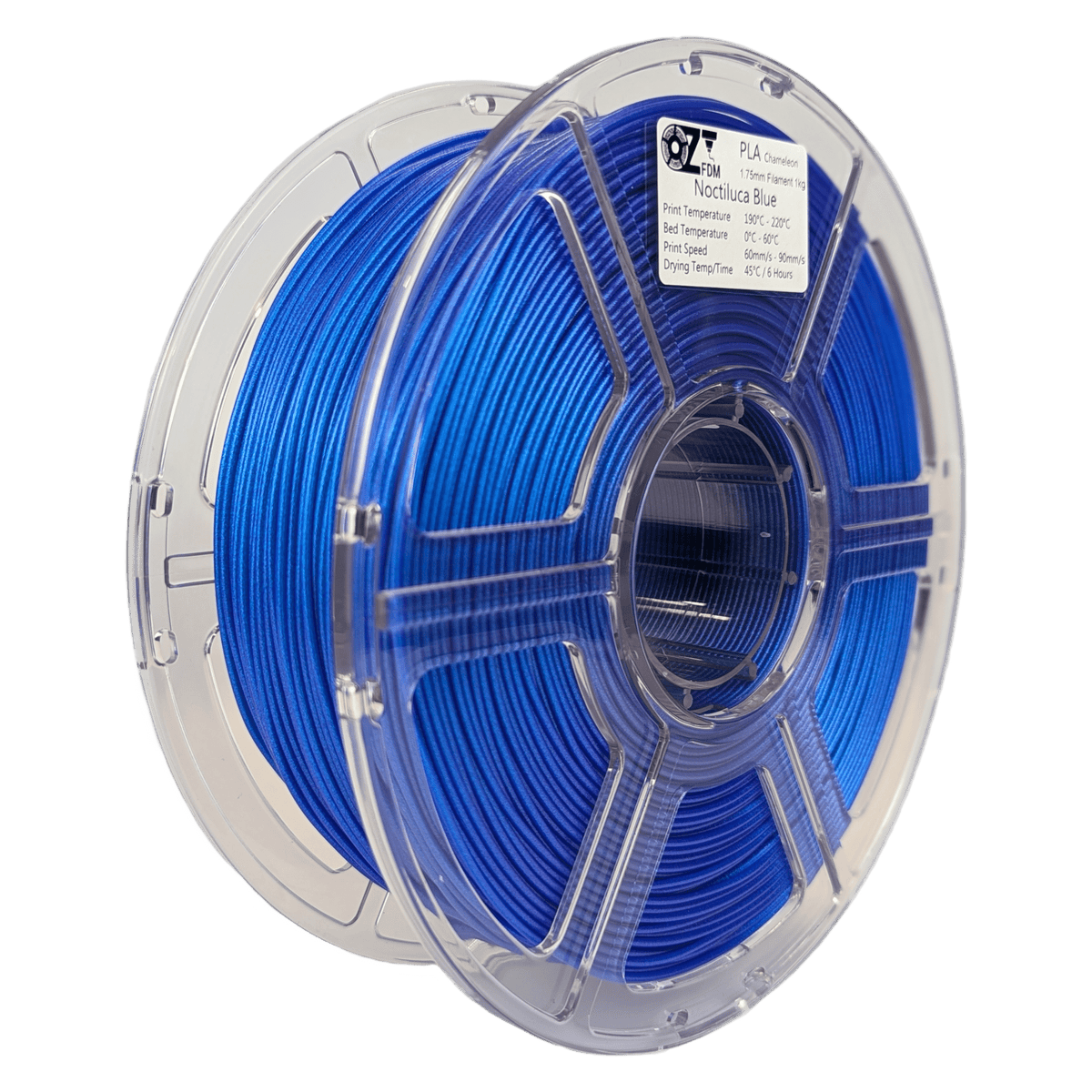 OzFDM PLA Chameleon 1.75 mm filament with a colour-shifting finish