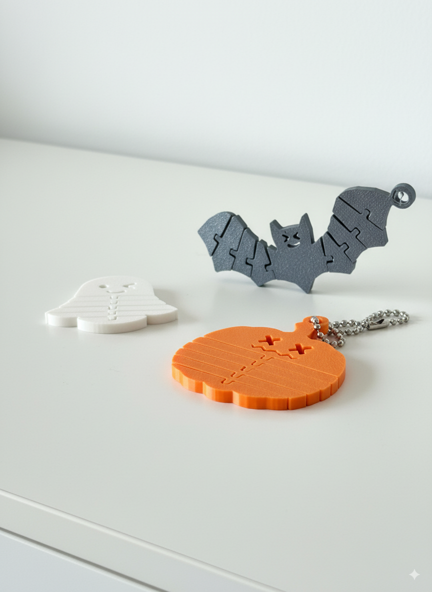 Spookyflex Trio | Halloween Flexi Keychains Bundle - 3 In 1