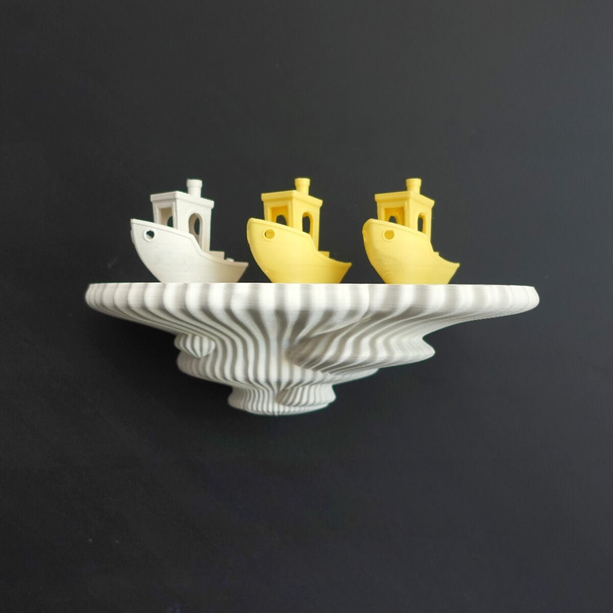 Tinder Fungus Floating Wall Shelf, 3D Printed Nature Decor
