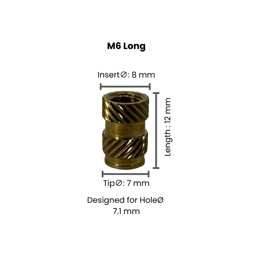 Threaded Inserts (Knurled Brass Threaded Heat Insert) - OzFDM