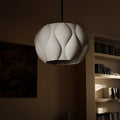 Eclipse Wave Pendant Lamp Shade, 3D Printed Sculptural Light