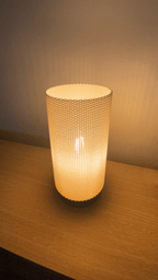 Eva RippleMesh Lamp Shade, 3D Printed Cylinder Light