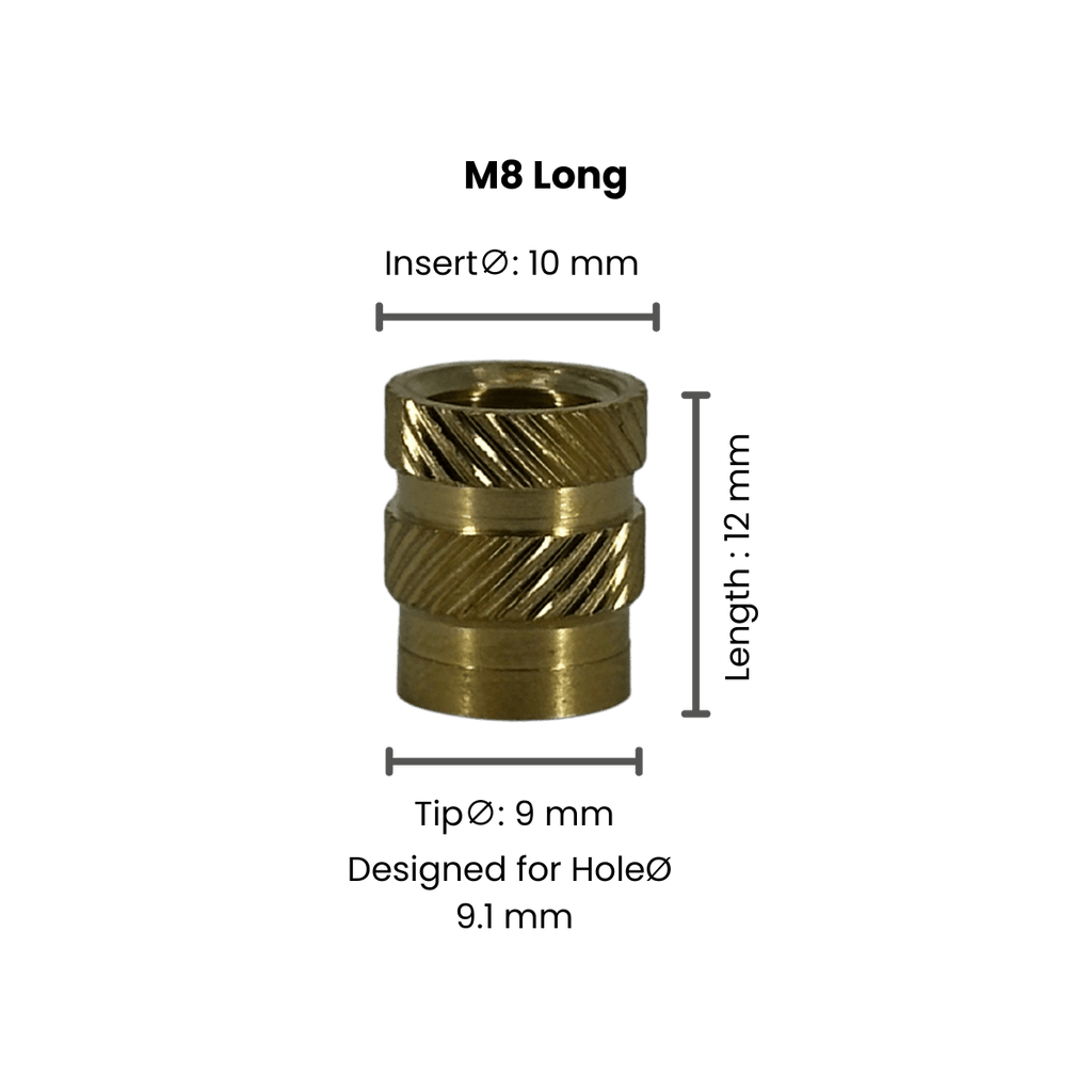 Threaded Inserts (Knurled Brass Threaded Heat Insert) - OzFDM
