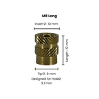 Threaded Inserts (Knurled Brass Threaded Heat Insert) - OzFDM