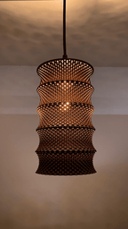 Leo Ripple Lattice Lampshade, 3D Printed Pendant or Table Lamp