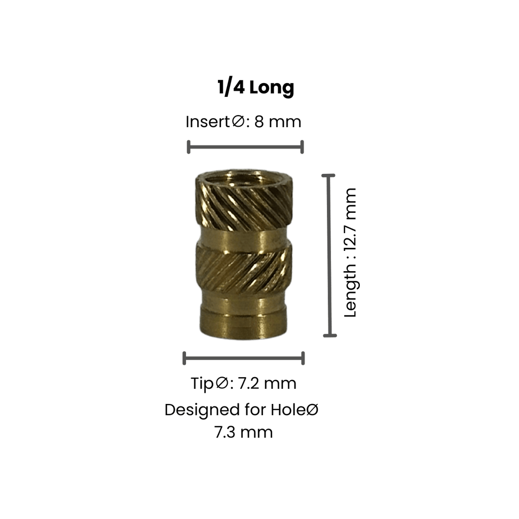 Threaded Inserts (Knurled Brass Threaded Heat Insert) - OzFDM
