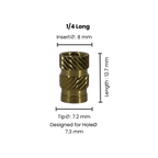 Threaded Inserts (Knurled Brass Threaded Heat Insert) - OzFDM