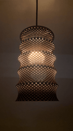 Leo Ripple Lattice Lampshade, 3D Printed Pendant or Table Lamp