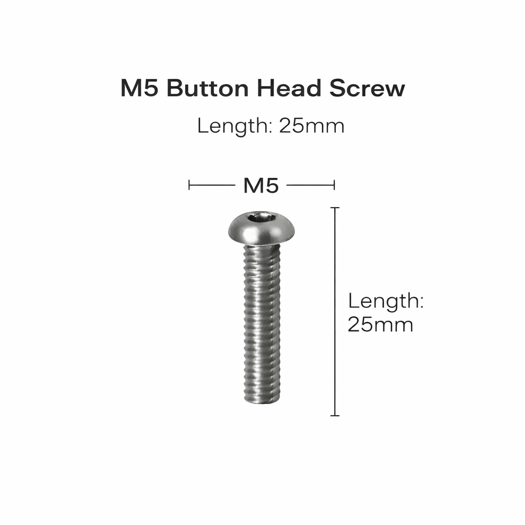 Button Head Socket Screws – Stainless Steel (M3–M8) - OzFDM