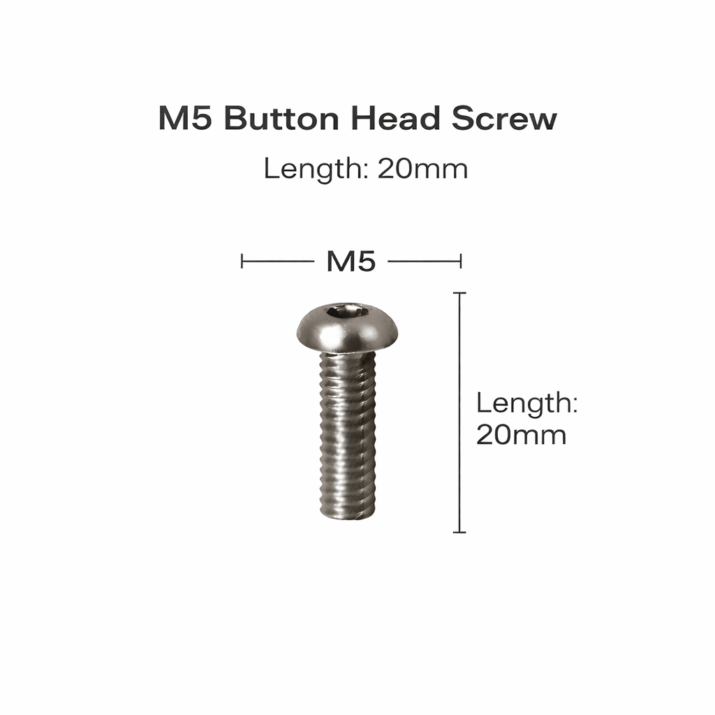 Button Head Socket Screws – Stainless Steel (M3–M8) - OzFDM