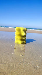 Aletas Ribbed Fin Vase, 3D Printed Sculptural Flower Vase