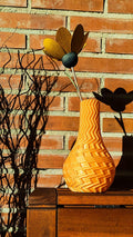 Rayo Chevron Vase, 3D Printed Zigzag Lightning Bolt Design