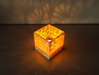 Concha Cube Tealight Candle Holder, 3D Printed Shell Lantern