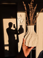 Fibra Vase, 3D Printed Woven Wave Texture Vase
