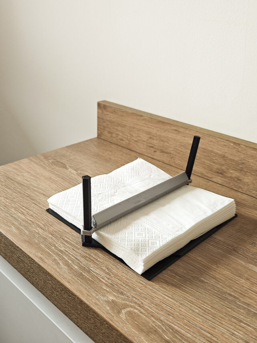 Geometric Napkin Holder, 3D Printed Weighted Kitchen Caddy