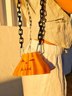 Chained Pumpkin Bag, 3D Printed Halloween Candy Purse
