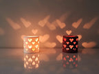 Heart Cutout Tealight Candle Holder, 3D Printed Decor