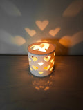 Heart Cutout Tealight Candle Holder, 3D Printed Decor