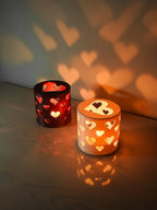 Heart Cutout Tealight Candle Holder, 3D Printed Decor