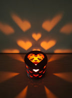 Heart Cutout Tealight Candle Holder, 3D Printed Decor