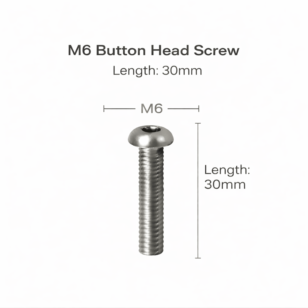 Button Head Socket Screws – Stainless Steel (M3–M8) - OzFDM