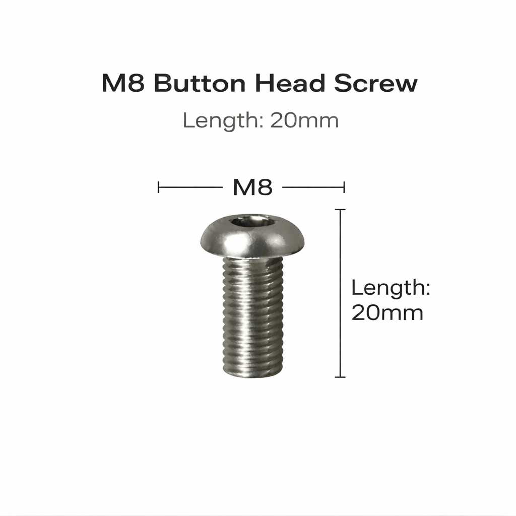 Button Head Socket Screws – Stainless Steel (M3–M8) - OzFDM