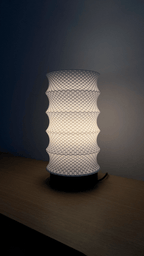 Leo Ripple Lattice Lampshade, 3D Printed Pendant or Table Lamp