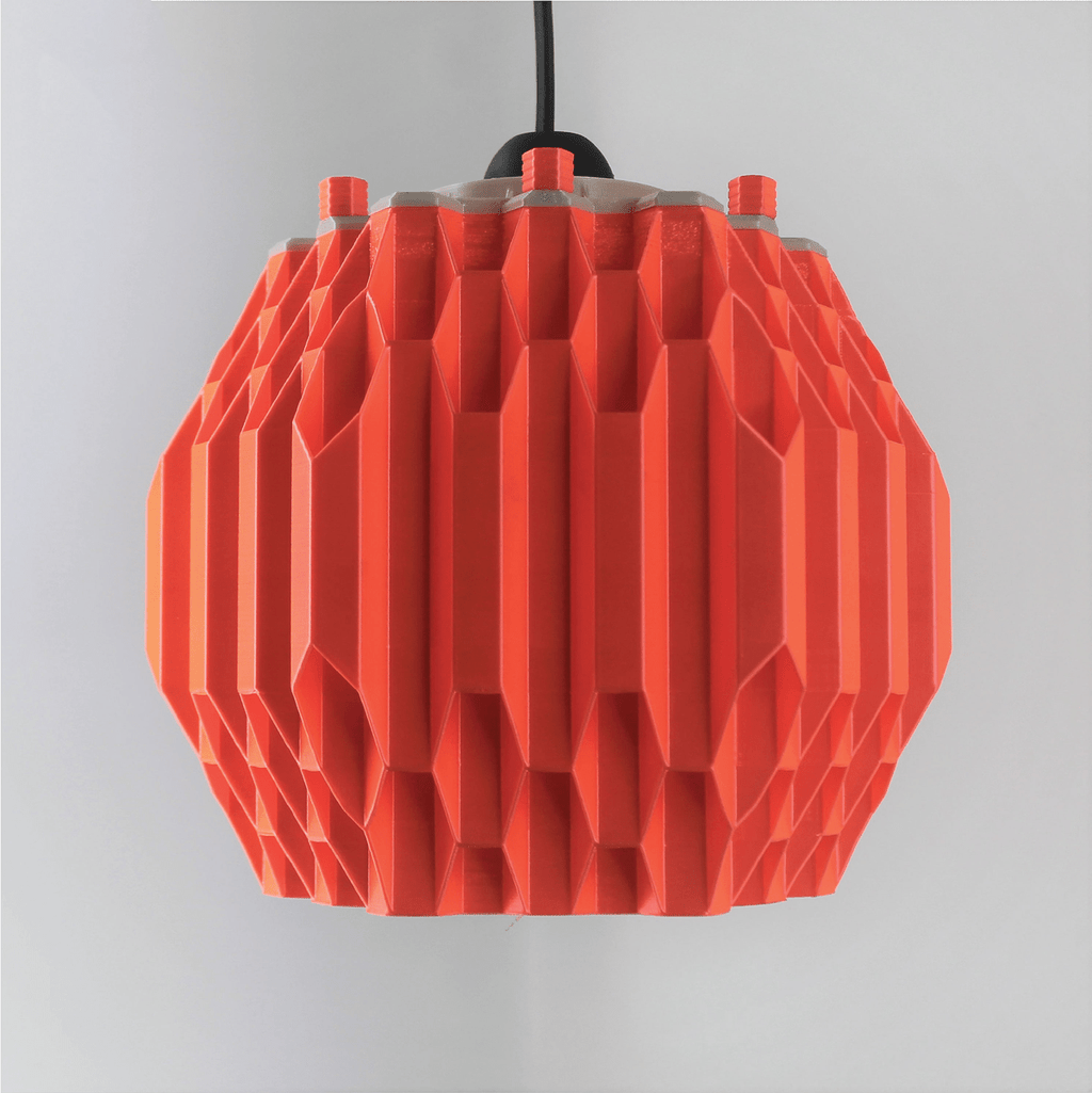 Hexagon Honeycomb Pendant Lamp, 3D Printed Faceted Light Shade