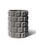 Ribbed Column Vase, 3D Printed Sculptural Home Decor